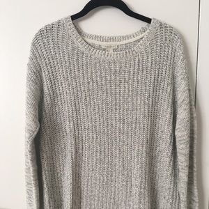 Knit sweater.
